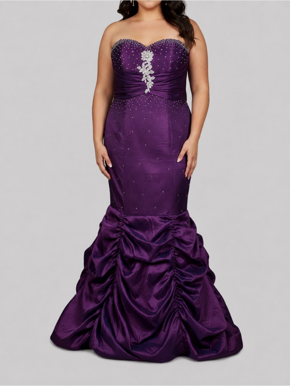 Purple Crystal Mermaid Ballgown Size 12-14